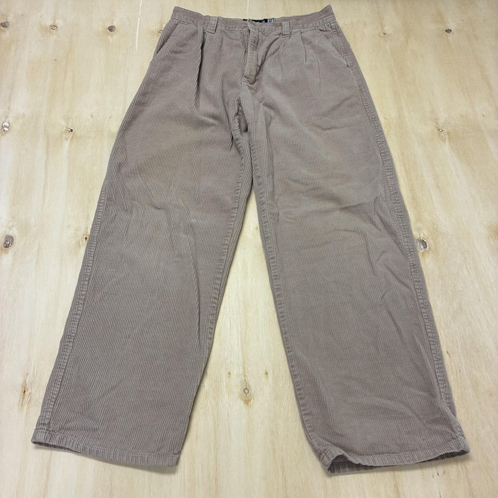 Outdoor Outfitters Pants Mens 32x32 Beige Corduroy Pleated Relaxed Fit Casual